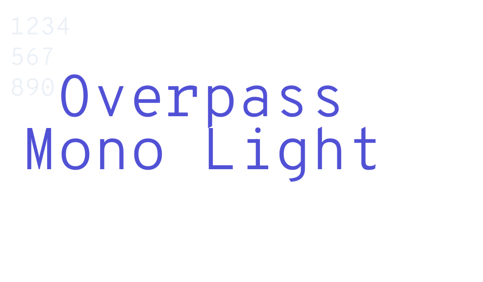 Overpass Mono Light-font-download