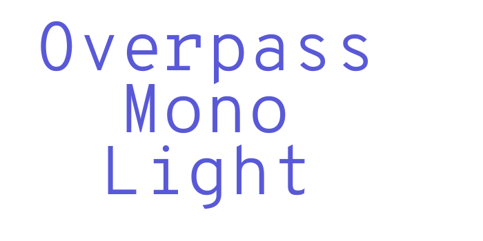 Overpass Mono Light Font