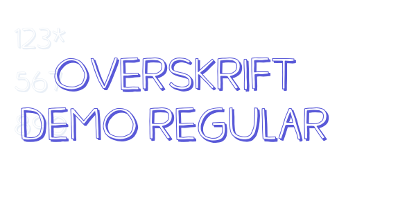 Overskrift DEMO Regular font free