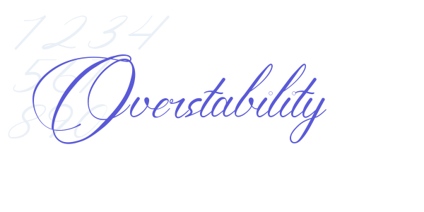 Overstability font free