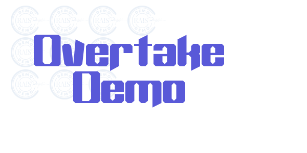 Overtake Demo font free