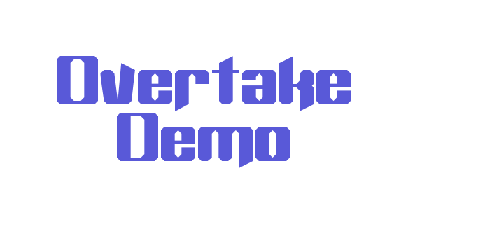 Overtake Demo Font Download