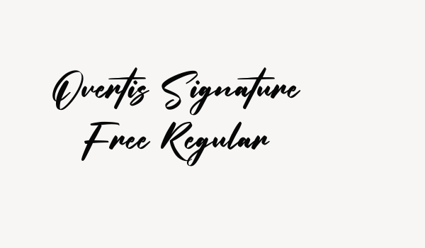 Overtis Signature Free Regular Font