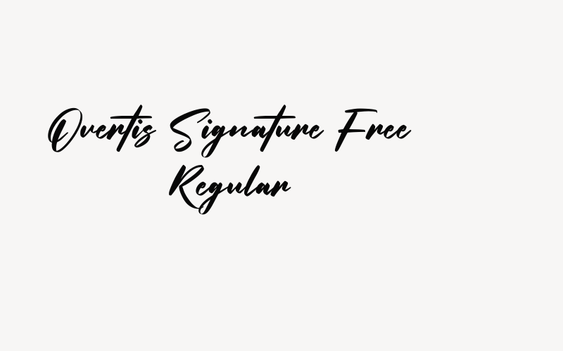 Overtis Signature Free Regular Font