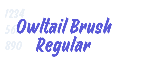 Owltail Brush Regular font free