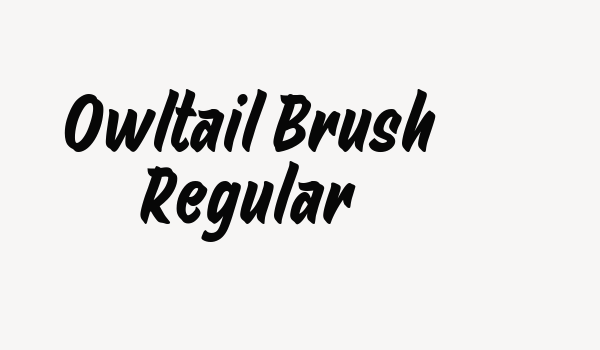 Owltail Brush Regular Font