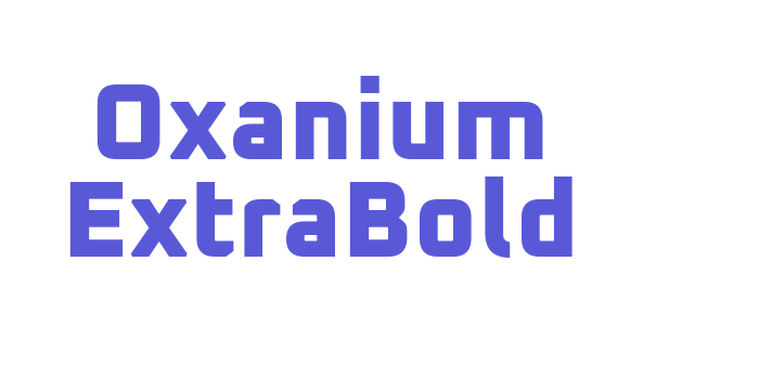 Oxanium ExtraBold Font