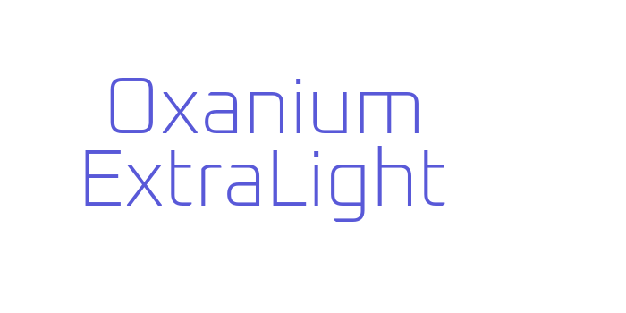 Oxanium ExtraLight Font Download