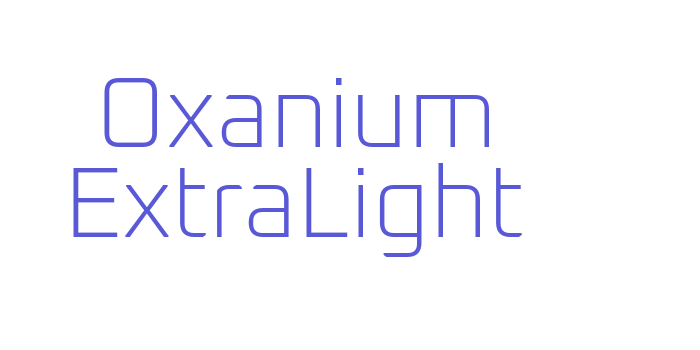 Oxanium ExtraLight Font