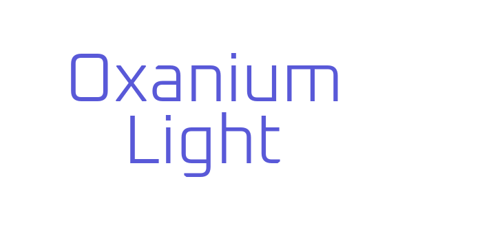 Oxanium Light Font