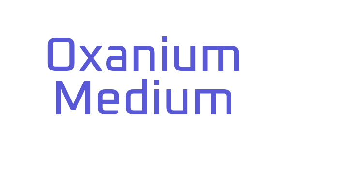 Oxanium Medium Font