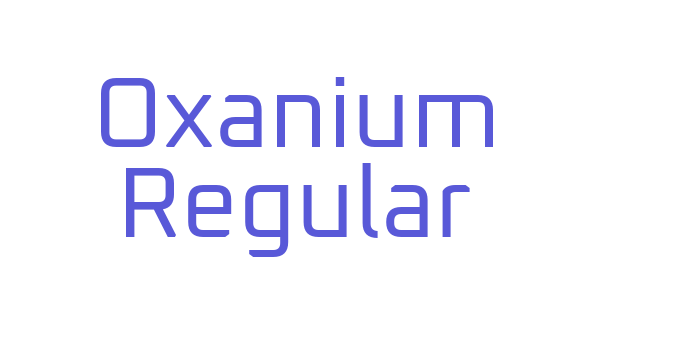 Oxanium Regular Font