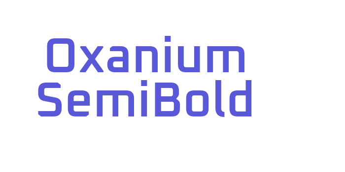 Oxanium SemiBold Font