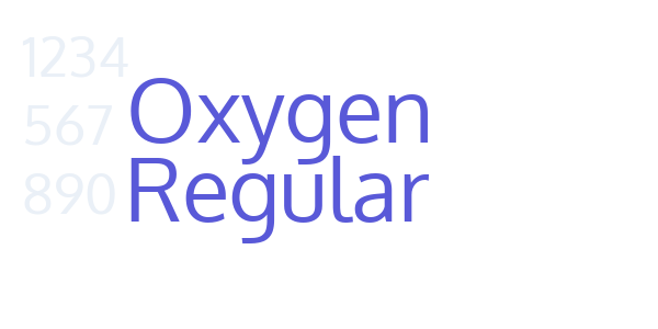 Oxygen Regular font free