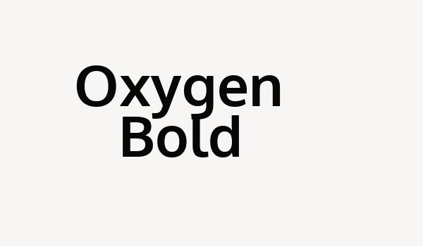 Oxygen Bold Font