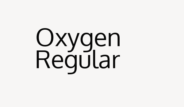 Oxygen Regular Font