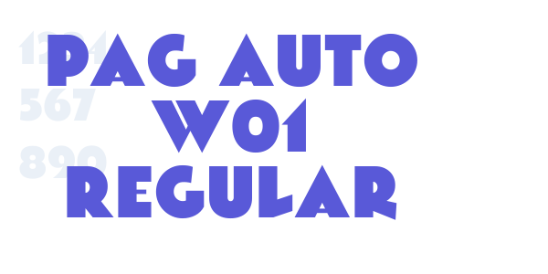 PAG Auto W01 Regular font free