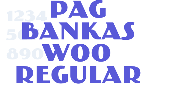 PAG Bankas W00 Regular font free