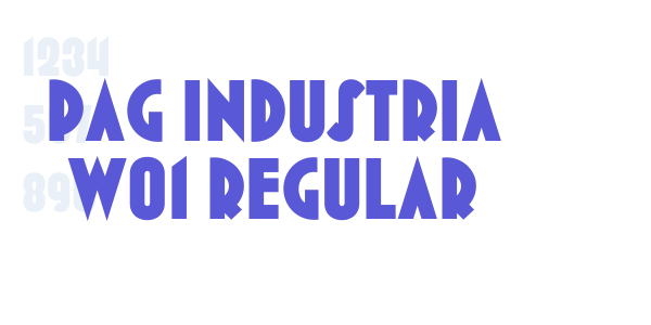 PAG Industria W01 Regular font free