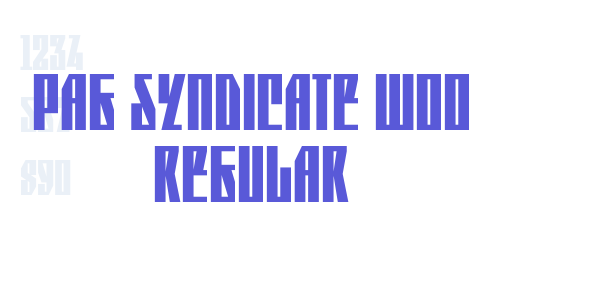 PAG Syndicate W00 Regular font free