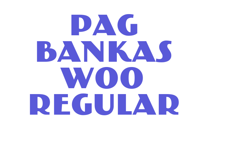 PAG Bankas W00 Regular Font Download