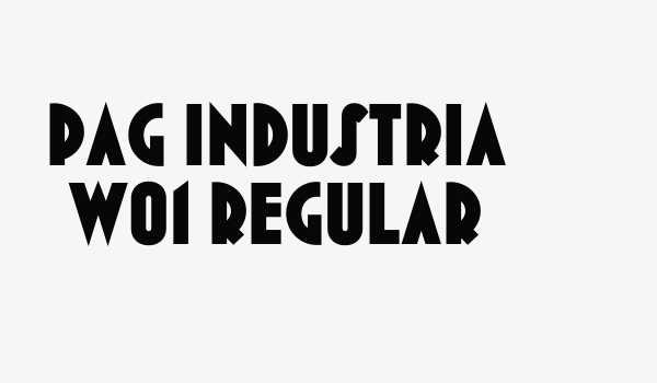 PAG Industria W01 Regular Font