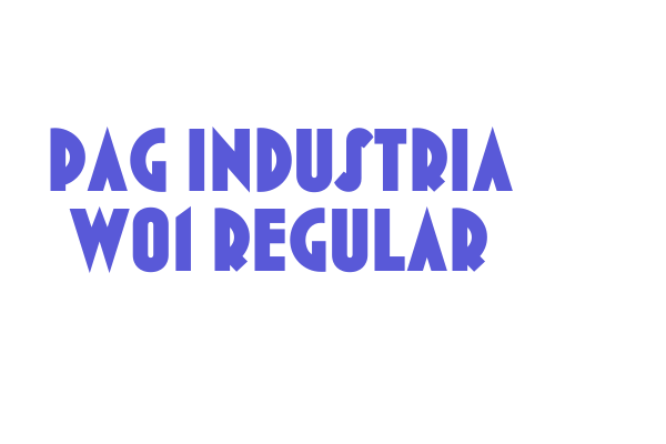 PAG Industria W01 Regular Font