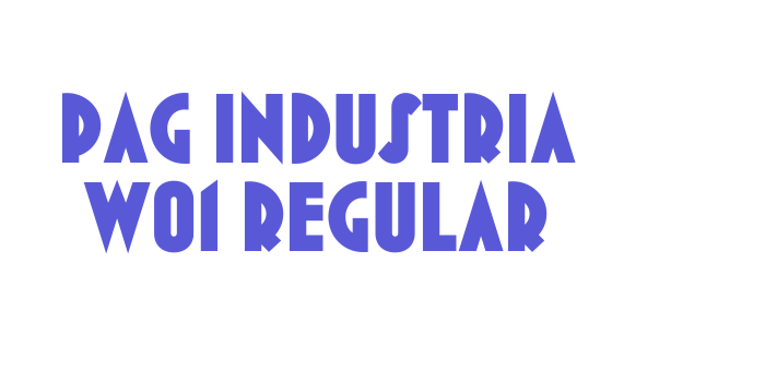 PAG Industria W01 Regular Font Download