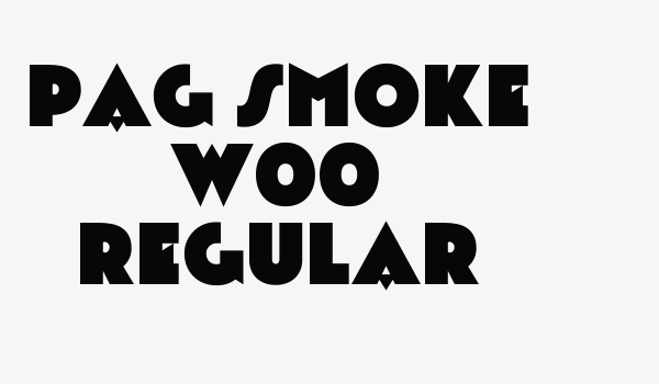 PAG Smoke W00 Regular Font