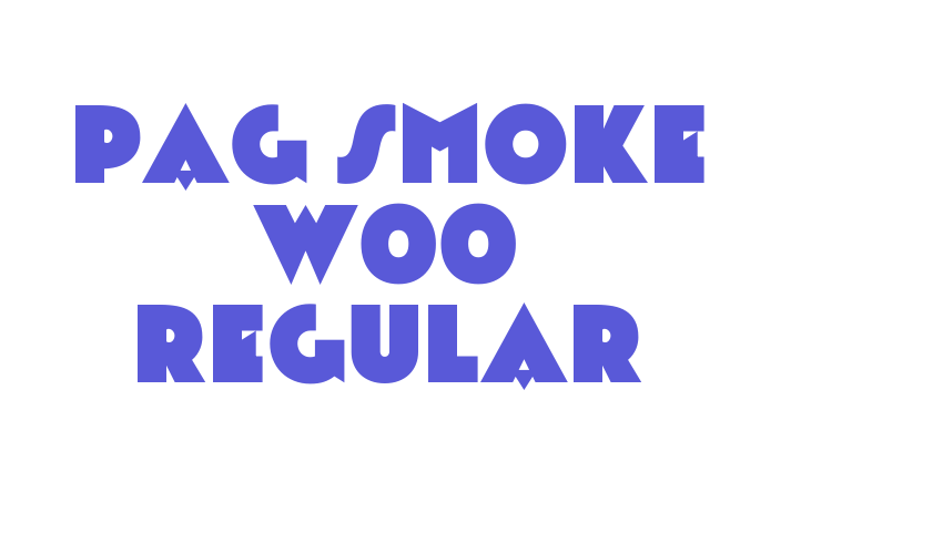 PAG Smoke W00 Regular Font Download