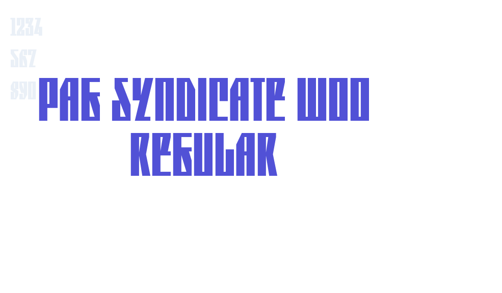 PAG Syndicate W00 Regular-font-download