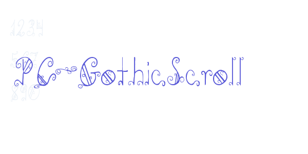 PC-GothicScroll font