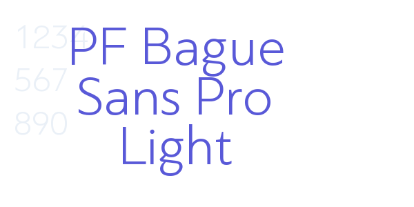 PF Bague Sans Pro Light font free