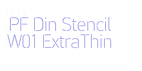 PF Din Stencil W01 ExtraThin font free