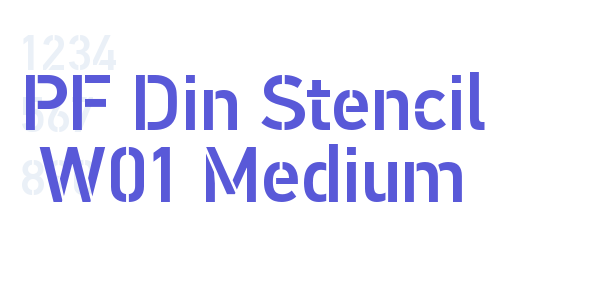 PF Din Stencil W01 Medium font free