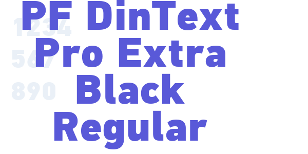 PF DinText Pro Extra Black Regular font free