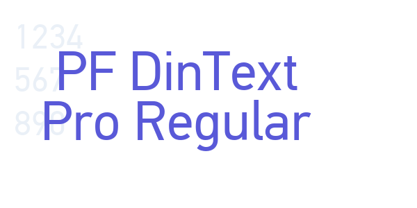 PF DinText Pro Regular font free