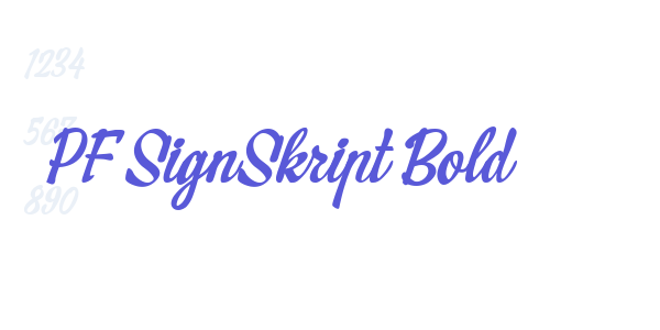 PF SignSkript Bold font free