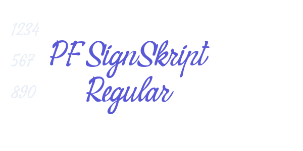 PF SignSkript Regular font free