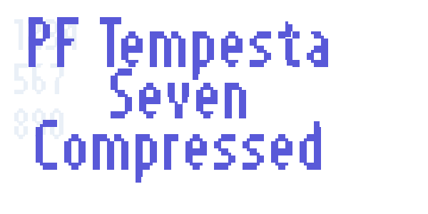 PF Tempesta Seven Compressed font