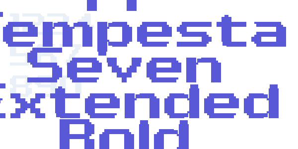 PF Tempesta Seven Extended Bold font