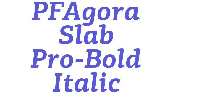 PFAgora Slab Pro-Bold Italic Font Download