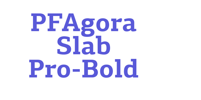 PFAgora Slab Pro-Bold Font Download