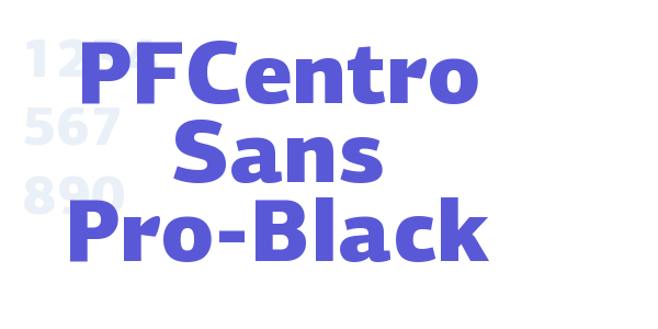 PFCentro Sans Pro-Black font