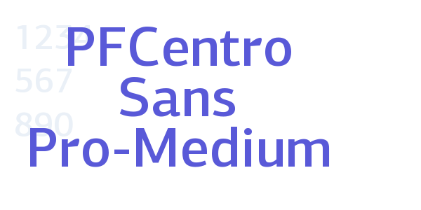 PFCentro Sans Pro-Medium font