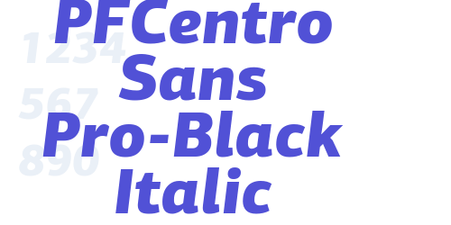 PFCentro Sans Pro-Black Italic-font-download