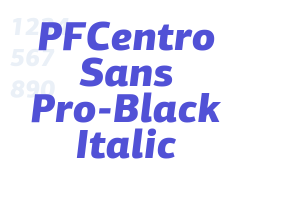PFCentro Sans Pro-Black Italic