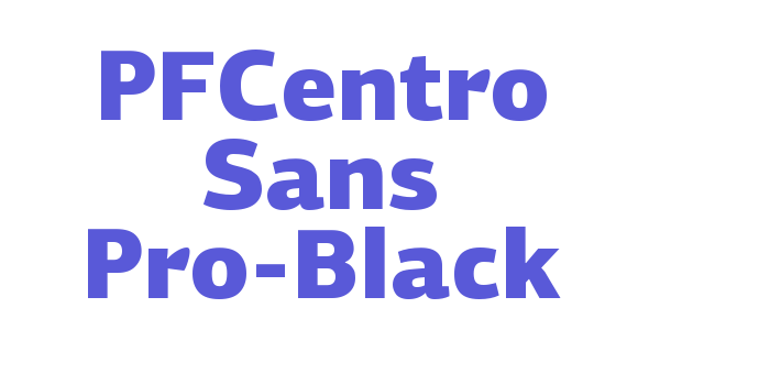 PFCentro Sans Pro-Black Font Download