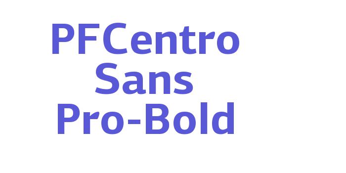 PFCentro Sans Pro-Bold Font Download