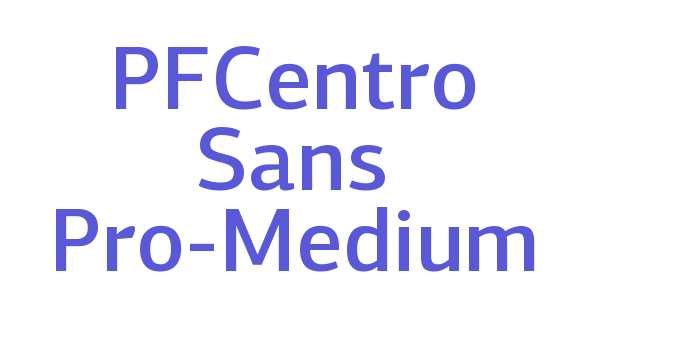 PFCentro Sans Pro-Medium Font Download